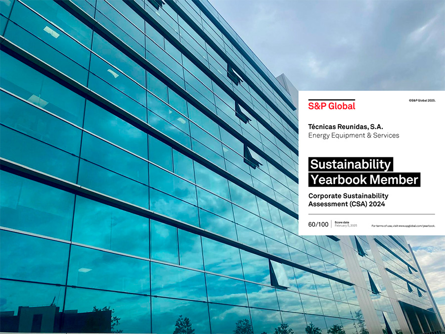 Técnicas Reunidas incluida en el S&P Global Sustainability Yearbook 2025